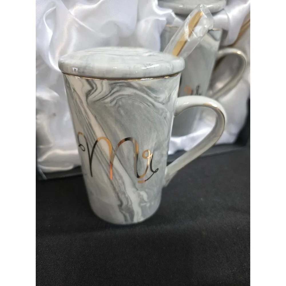 Mr & Mrs Coffee Mugs Wedding/Anniversary Gift Set - New/Open Box